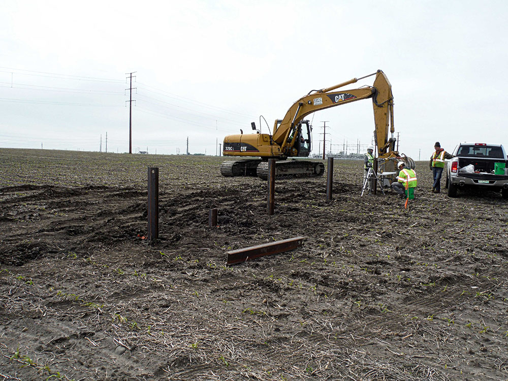 Pile load testing equipment in field