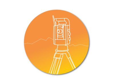 land surveying equipment outline on project